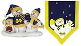 SC Sports Michigan Wolverines Table Top Snow Family With Table Runner