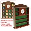 Ball Holder Quartz Clock with Solid Wood - Billiards > Novelty Clocks