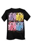 Justin Bieber Four Panel Graffiti Black Slim-Fit T-Shirt