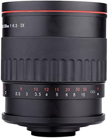 Andoer Kelda 500mm f/6.3 Telephoto Mirror Lens with T Mount for Canon EOS 1D Mark IV III II 5D 7D 60D Nikon DSLR Camera