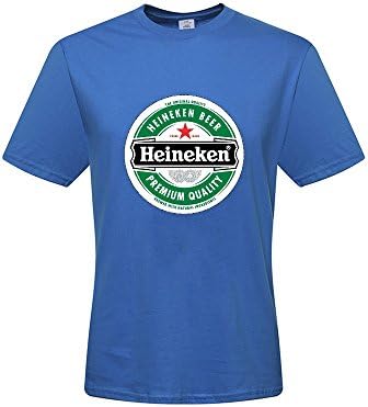 Heineken Logo Men's T-shrits, DIY Heineken Logo 100% Cotton Crew Neck T-Shirt (Medium)