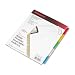 Wilson Jones Double Gold Reinforced Pro Insertable Tab Dividers, White Paper,  Letter Size, 5 Multi-Color Tabs per Set (W54145A)