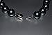 Tahitian Black Pearl Necklaces For Women - (Real South Sea Seawater Shell Pearls Simulated) 12mm