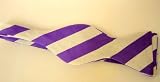 100% Silk Purple & White Stripe Bow Tie/ Kansas State