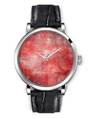 SPRAWL Aanalog Fashion Series Silver Ladies Watches of Genuine Black Leather Strap,Unique Wrist Watch for Women Girls Designed with Striped Vintage roses