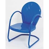 Metal Tulip Chair Color: Blue