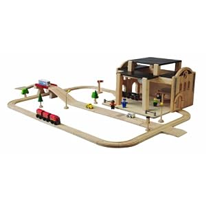 PlanToys Road and Rail Play Set - Railway Station by Plan Toys