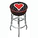 Four Aces Heart Logo Padded Bar Stool