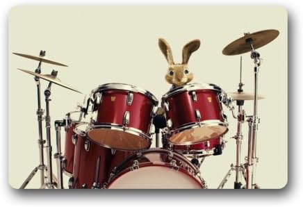Custom rock drum set/drum kit musical instrument Durable Indoor/Outdoor Stain - Resistant Door Mat 23.6"(L) x 15.7"(W)