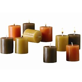 Tag Harvest Pack of Mini Votive Candles, Set of 10