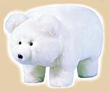 Plush "Frosty" White Polar Bear Footstool
