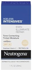Neutrogena Ageless Intensives Tone Correcting Tinted Moisture, Sheer Tint, SPF 30, 1 Ounce