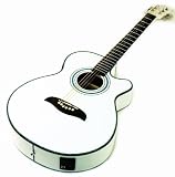 NEW OSCAR SCHMIDT WHITE ACOUSTIC ELECTRIC GUITAR OG10CE