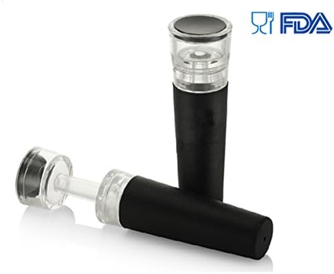 Wine Stopper Vacuum Pump by Fresh Time- available in Black