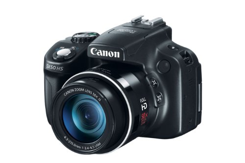 Canon PowerShot SX50 HS Fotocamera Compatta Digitale 12.1 Megapixel, Zoom ottico 50x, Processore DIGIC 5, colore: Nero Canon PowerShot SX50 HS Fotocamera Compatta Digitale 12.1 Megapixel, Zoom ottico 50x, Processore DIGIC 5, colore: Nero