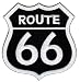 Route 66 Embroidered Patch Black Iron-On Highway Road Sign Biker Emblem