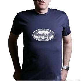 I SURVIVED THE BUSH ADMINISTRATION 2001 - 2008 T-Shirt - 100% Fine Jersey Combed Cotton MENS / UNISEX T-Shirt - Sweat Shop Free