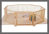Aosom Baby Kids Wooden Playpen Room Divider 8 Panel