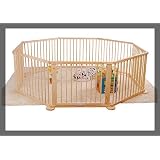 Aosom Baby Kids Wooden Playpen Room Divider 8... by Aosom