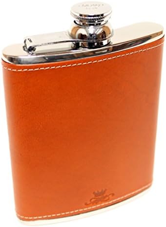 6oz Tan Leather Hip Flask