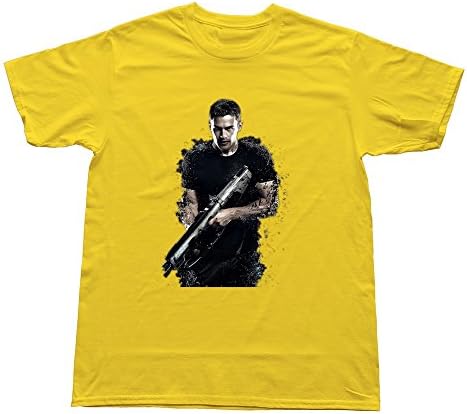 Theo James 2015 Tshirts - Men Tshirt Short Sleeve Size L Yellow