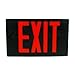 eTopLighting Black Finished LED Red Emergency Exit Sign - Modern Battery Backup UL924 - Red Letter, E3SCR-B-1