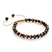 JEWELRIESHOP 6mm Handmade Macrame Adjustable Synthetic Birthstones Beaded Bracelets