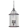Sea Gull Lighting 6051-71 Three-Light Barclay Outdoor Pendant, Clear Beveled Glass, Antique Bronze Finish