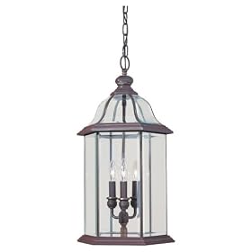 Sea Gull Lighting 6051-71 Three-Light Barclay Outdoor Pendant, Clear Beveled Glass,... by Sea Gull Lighting