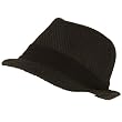 Summer Braid Light Fedora Trilby Hat Black XL Size 7-1/2