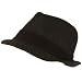 Summer Braid Light Fedora Trilby Hat Black XL Size 7-1/2