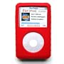 Apple iPod Classic (6th Generation) Soft Rubber Silicone Cover Protector Skin Case Red