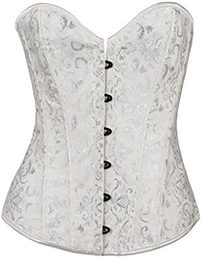 Fashion Lady's Corset Bustier Lingerie Wedding Dress Ornament White