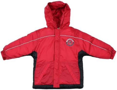 Tampa Bay Buccaneers NFL Toddlers Hooded Embroidered Taffeta Parka Jacket, Red