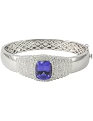 14K Exquisite Tanzanite Bangle with Diamonds (NEW ARRIVAL)