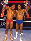 ROCKY JOHNSON TONY ATLAS AUTOGRAPHED 8X10 PHOTO (WRESTLING)