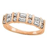 14K Rose Gold Diamond Anniversary Band - 0.85 Ct.