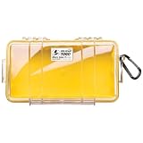 Pelican Micro Case 1060 - Solid Carabiner Loop Yellow Dry 1060-025-240