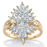 Diamond 18k Gold over Sterling Silver Dazzle Ring