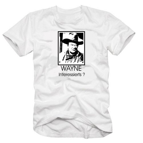 coole-fun-t-shirts T-SHIRT WAYNE interessierts ?  t-shirt  weiss GR.S, weiss, GR.S Preisvergleich