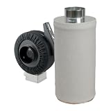 Fan Filter Combo, 4 Inline Fan & 4 x 18 Hydroponic Filter