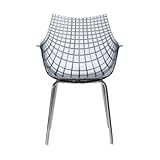 Meridiana Stuhl mit 4 Beinen fumé