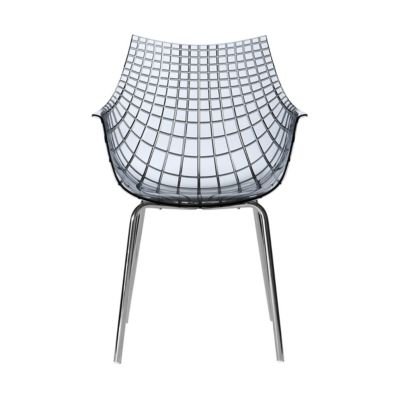 Meridiana Stuhl mit 4 Beinen fumé