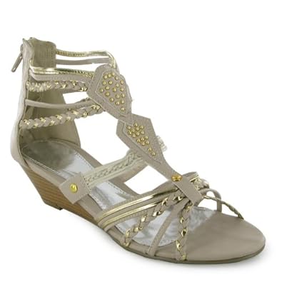 ... Cream Strappy Low Wedge Sandals Size 8: Amazon: Shoes Bags ... Cream Strappy Low Wedge Sandals Size 8: Amazon: Shoes Bags