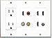 RiteAV (3 Gang 15A Power Outlet 4 HDMI Coax Composite Video Wall Plate White