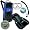 Aqua Lung Sport St. Tropez LX Mask, Seabreeze II Snorkel, Trek Fins & Travel Bag - Black - Small