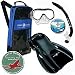 Sporting Goods : Aqua Lung Sport U.S. Divers St. Tropez LX Mask, Seabreeze II Snorkel, Trek Fins & Travel Bag