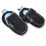 Infant Toddler Boy's Black Suede Penny Loafer Shoe