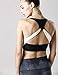 icyzone Workout Sports Bras for Women - Fitness Athletic Exercise Running Bra Yoga Tops (L, Black)
