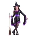 Hexenkost�m Kost�m Hexe f�r Kinder Kinderkost�m lila Halloweenkost�m Halloween Hexen Gr. 134 - 140